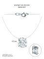 Колье на леске из серебра с фианитом родированное