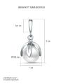 Подвеска из серебра с жемчугом Swarovski родированная