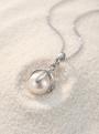 Подвеска из серебра с жемчугом Swarovski родированная
