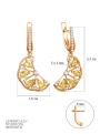 Серьги из золочёного серебра с фианитами