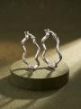Серьги из серебра родированные