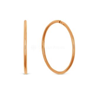 Серьги-конго из золочёного серебра - 2,7 см