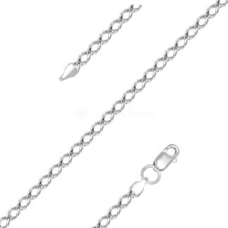 Браслет из серебра родированный - Двойной ромб (вес указан для р-ра 19)