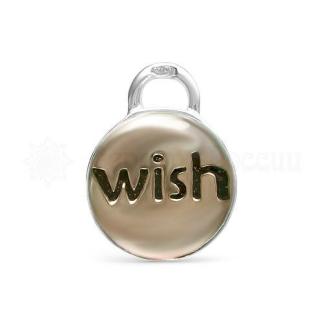 Подвеска из серебра с кварцем Wish родированная