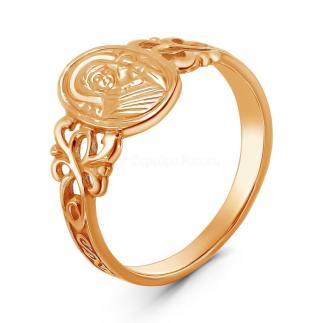 Кольцо из золочёного серебра - Казанская БМ