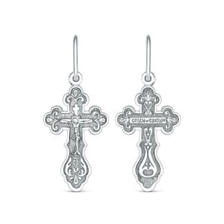 Крест из серебра родированный - 3,1 см