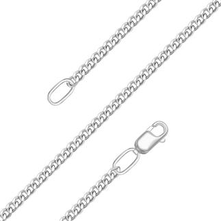 Цепь из серебра родированная - Панцирная, 50 см