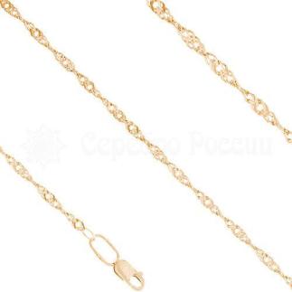 Цепь из золочёного серебра - Сингапур, 55 см