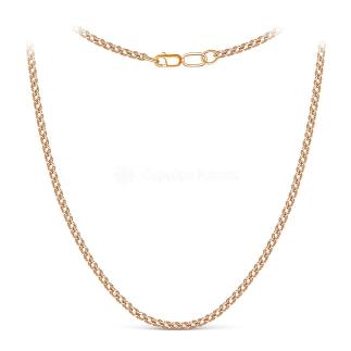 Цепь из золочёного серебра - Двойной ромб, 45 см (сечение проволоки 0,2 мм)