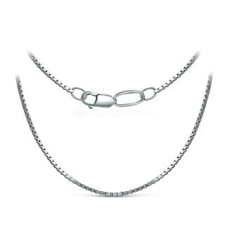 Цепь из серебра родированная - Венецианская, 40 см