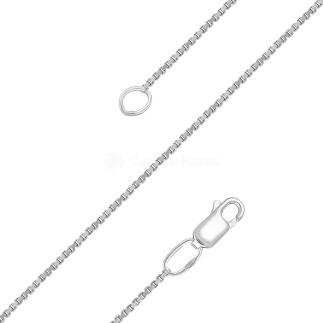 Цепь из серебра родированная - Венецианская