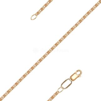 Цепь из золочёного серебра - Двойная спираль, 45 см