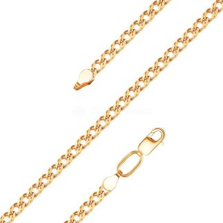 Браслет из золочёного серебра - Двойной ромб, 18 см