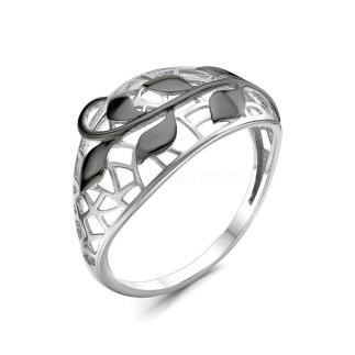 Кольцо из серебра родированное