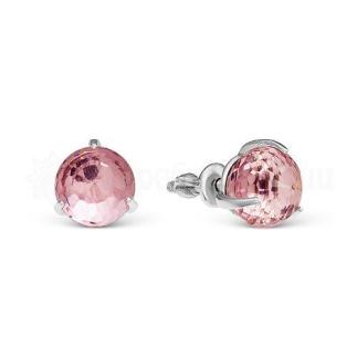 Серьги-пусеты из серебра с кристаллами Swarovski родированные