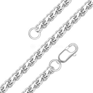 Браслет из серебра родированный - Гарибальди