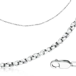 Цепь из серебра родированная - Венецианское плетение, 50 см