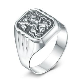 Печатка из чернёного серебра - Георгий Победоносец