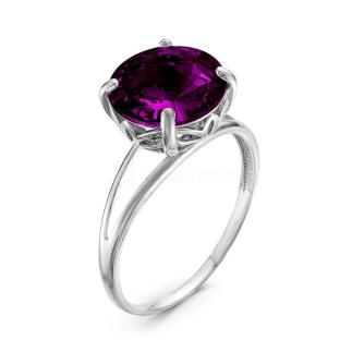 Кольцо из серебра с кристаллом Swarovski родированное