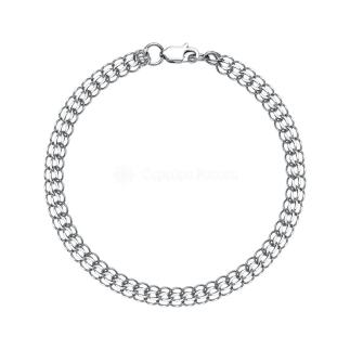 Браслет из серебра родированный - Питон