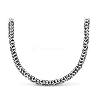 Цепь из серебра,мужская  с чернением - Питон сечение проволоки 0,7 мм