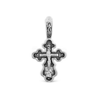 Крест из серебра с чернением - 2,7 см