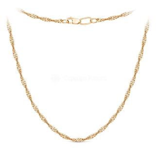 Цепь из золочёного серебра - Сингапур, 45 см