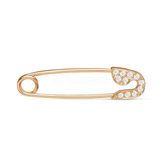 Булавка из золочёного серебра с фианитами