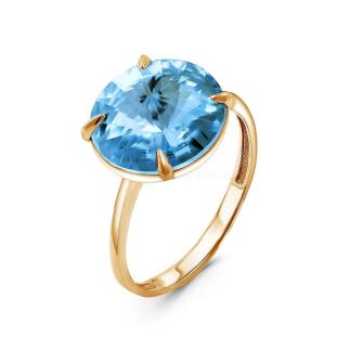 Кольцо из золочёного серебра с кристаллом Swarovski