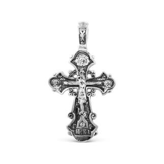 Крест из серебра с частичным чернением - 4, 5 см