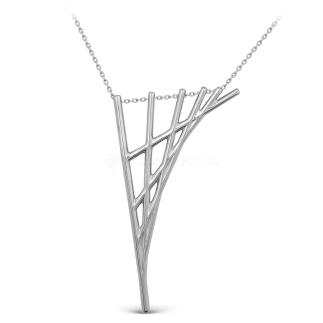 Колье из серебра родированное