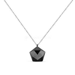 Колье из родированного серебра