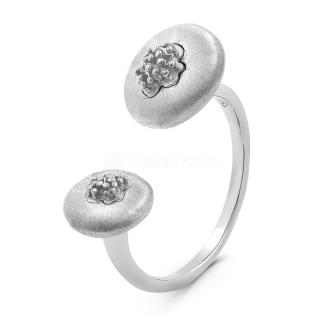 Кольцо из родированного серебра