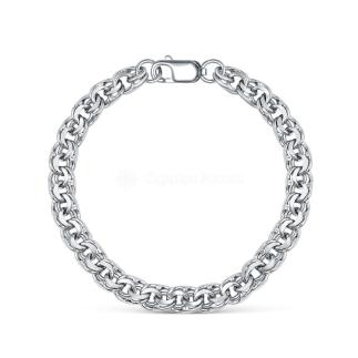 Браслет из серебра родированный - Бисмарк. Сечение проволоки 1,10 мм