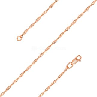 Цепь из золочёного серебра - Двойная панцирная, 50 см