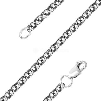 Браслет из чернёного серебра - 22 см.