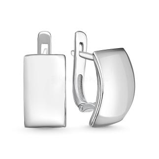 Серьги из серебра родированные