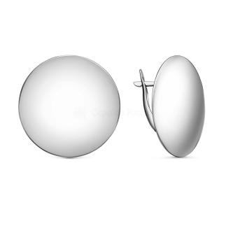 Серьги из серебра родированные