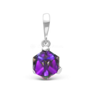 Подвеска из родированного серебра с кристаллом Swarovski