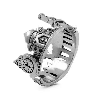 Кольцо из чернёного серебра (разъемное)