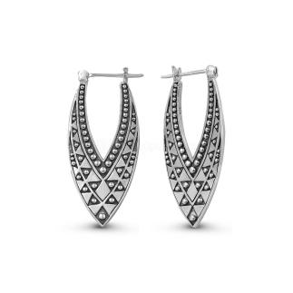 Серьги из серебра с чернением