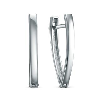 Серьги из серебра родированные