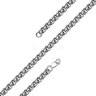 Цепь из чернёного серебра - Бисмарк, размер 50