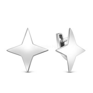 Серьги из серебра родированные