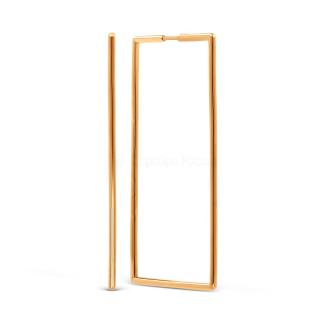 Серьги-конго из золочёного серебра