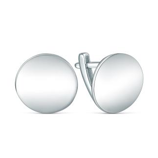 Серьги из серебра родированные