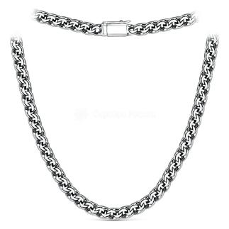 Цепь из чернёного серебра - Бисмарк, 55 см