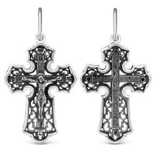 Крест из чернёного серебра - 4,5 см