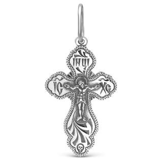 Крест из чернёного серебра - 3,7 см