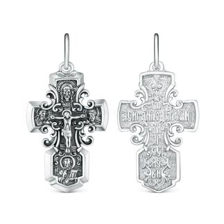 Крест из серебра с частичным чернением - 3,5 см